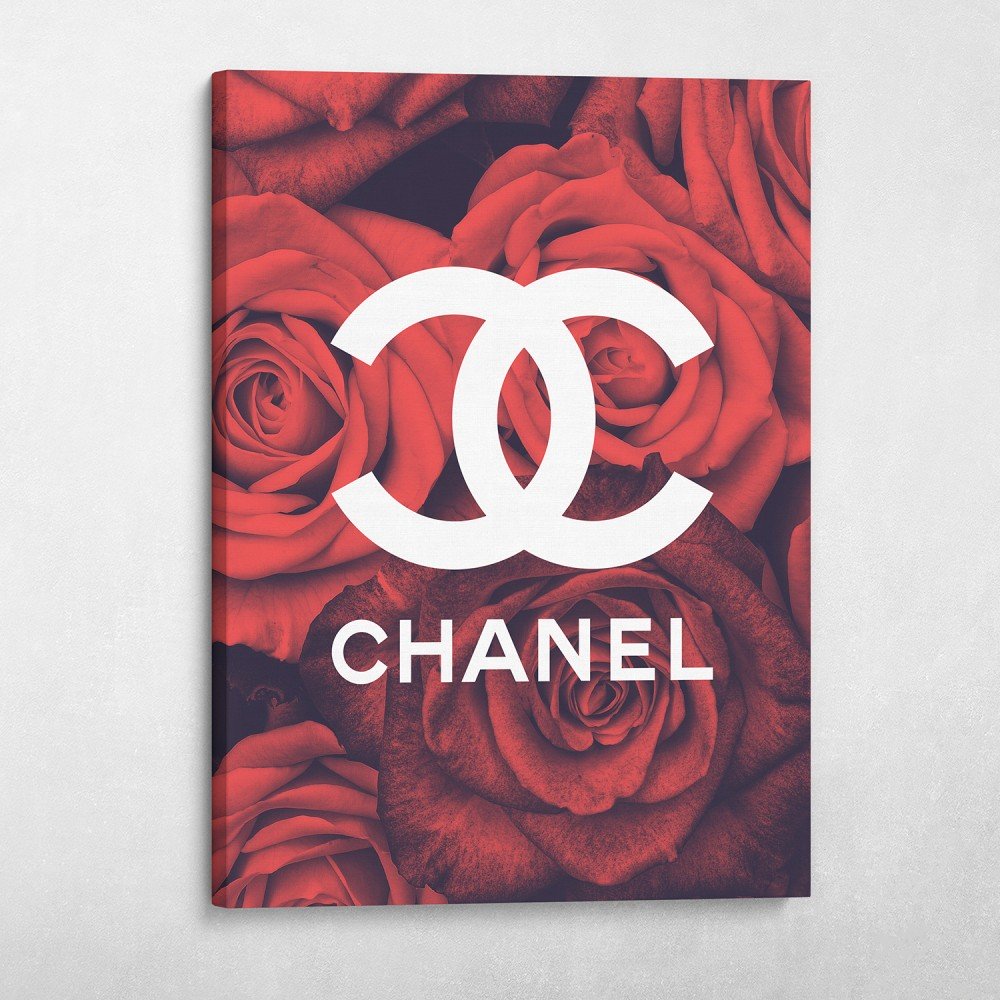 Chanel Flowers Modern Fashion Glam Wall Art